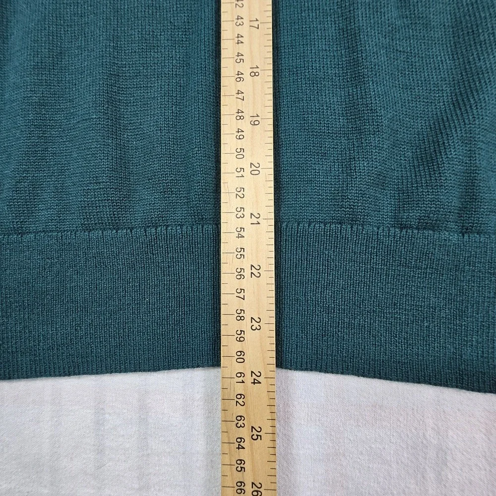 Aritzia Wilfred Womens Cyprie 100% Merino Wool Mockneck Sweater Teal Green XL